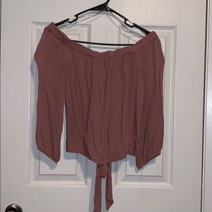 Off the shoulder top with tie back
